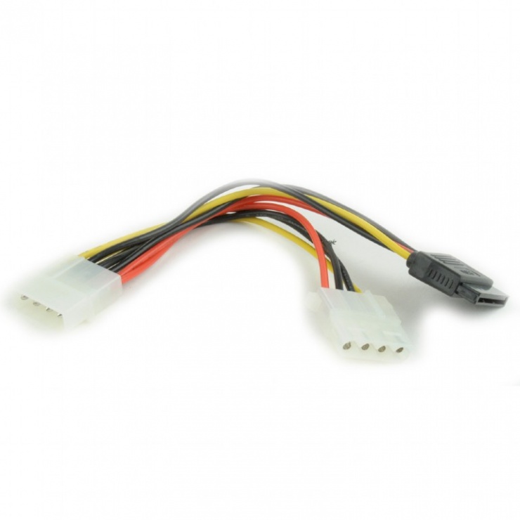 Imagine Cablu alimentare Molex la SATA + Molex T-M, Gembird CC-SATA-PSY2