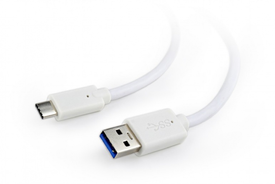 Imagine Cabluri USB 3.0 tip A la USB tip C T-T 1.8m Alb, Gembird CCP-USB3-AMCM-6-W