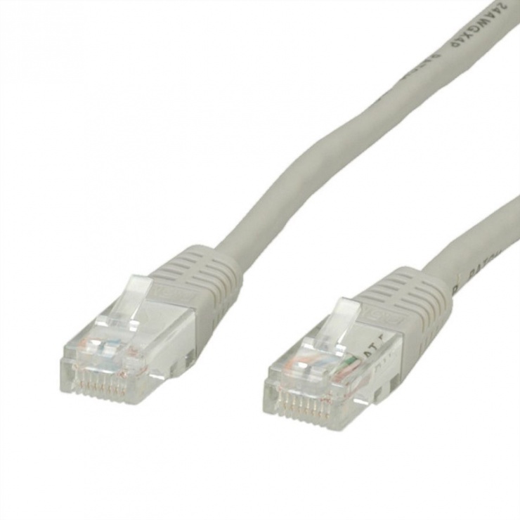 Imagine Cablu de retea RJ45 MYCON UTP Cat.6 0.5m Gri, CON0900