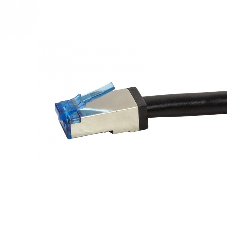 Imagine Cablu de retea S/FTP RJ45 pentru exterior CAT.6A 2m Negru, Logilink CQ7053S-1