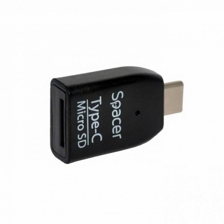 Imagine Cititor de carduri USB-C 3.1 la micro SD Negru, Spacer SPCR-307