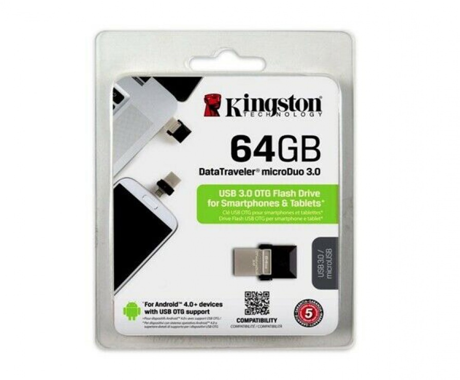 Imagine Stick USB 3.0 64GB KINGSTON DATA TRAVELER Micro Duo OTG, DTDUO3/64GB-2
