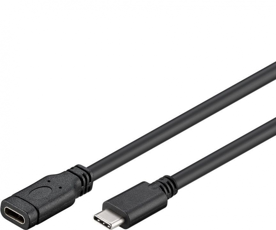 Imagine Cablu prelungitor USB 3.1 Gen 1 tip C T-M negru 2m, KU31MF2