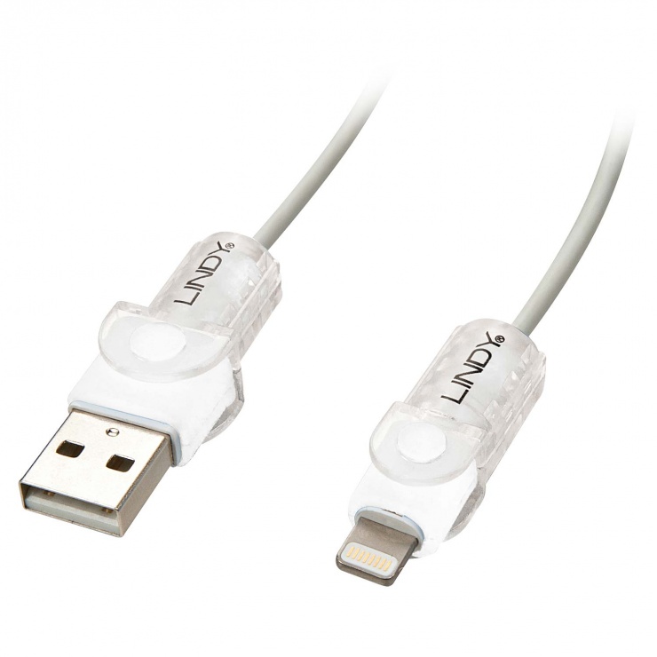 Imagine Kit de protectie pentru interfata Lightning + USB-A transparent, Lindy L31385-1