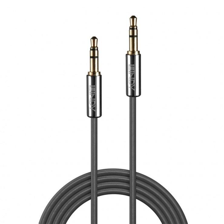 Imagine Cablu audio jack stereo 3.5mm CROMO LINE T-T 5m, Lindy L35324-1