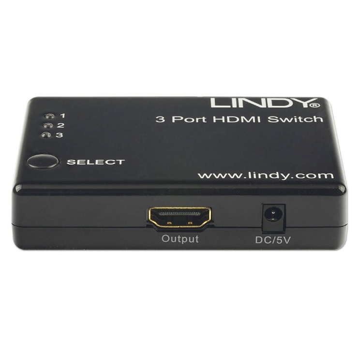 Imagine Switch HDMI 3 porturi cu telecomanda 3D, Lindy L38033-2
