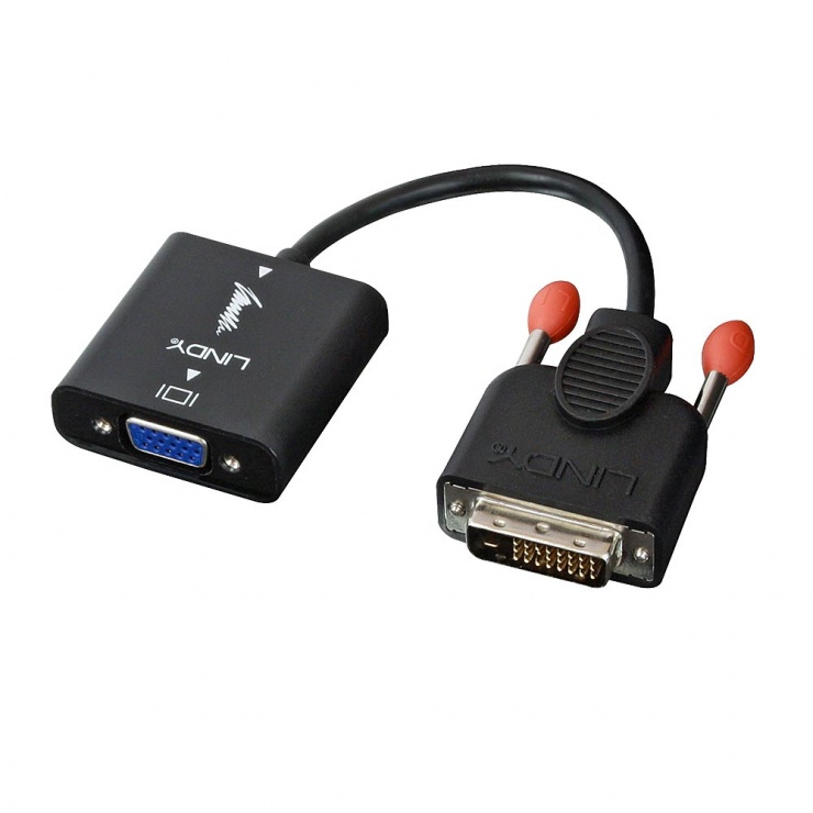 Imagine Adaptor DVI-D Dual Link 24+1 pini la VGA T-M, Lindy L38189-1