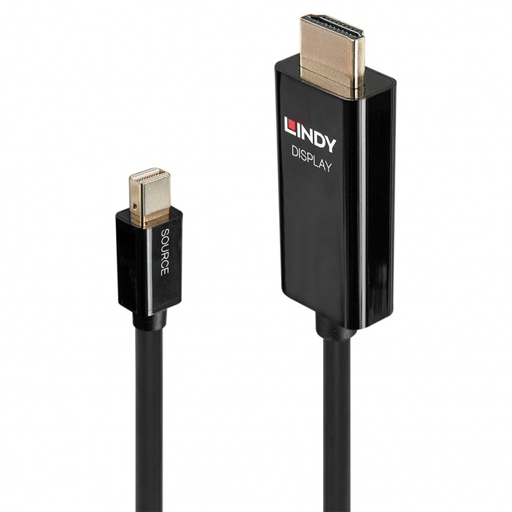 Imagine Cablu Mini DisplayPort la HDMI activ T-T 3m, Lindy L40913
