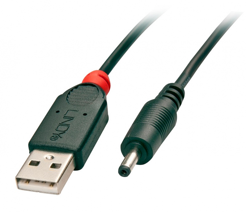 Imagine Cablu de alimentare USB la DC 3.5mm x 1.35mm 1.5m, Lindy L70266