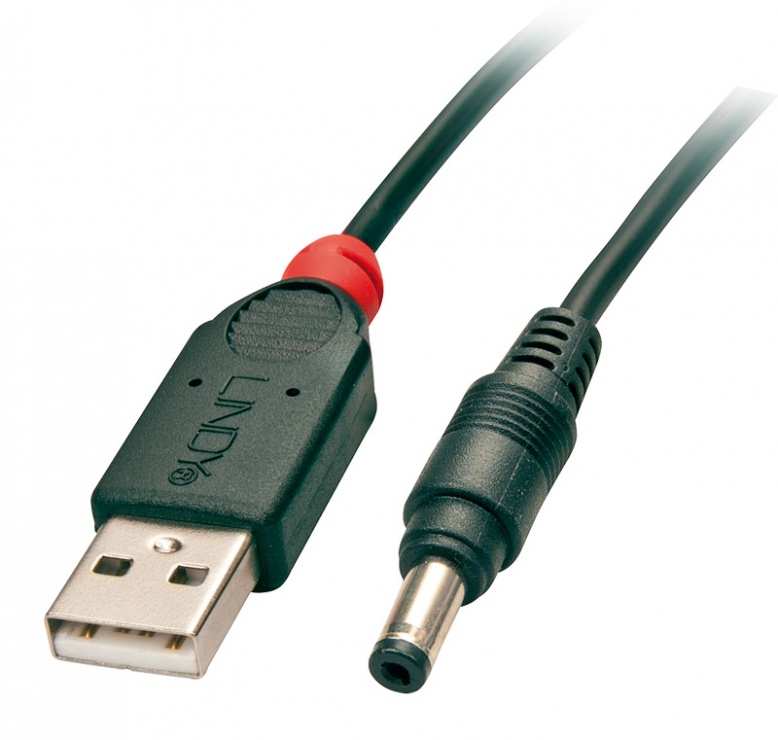 Imagine Cablu de alimentare USB la DC 4.8mm x 1.7mm 1.5m, Lindy L70269