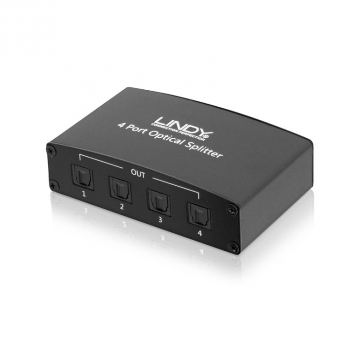 Imagine Multiplicator audio optic TosLink Digital 4 porturi, Lindy L70433