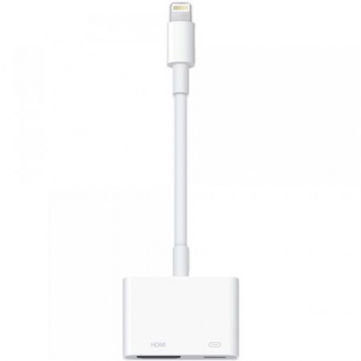Imagine Adaptor iPad/iPhone Lightning la HDMI T-M Alb, Apple MD826ZM/A