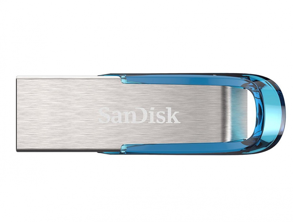 Imagine Stick USB 3.0 128GB SanDisk Ultra Flair Albastru, SDCZ73-128G-G46B-1