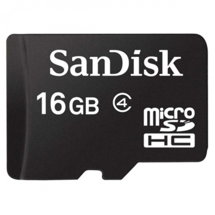 Imagine Card de memorie micro SDHC 16GB clasa 10 + adaptor SD, Sandisk