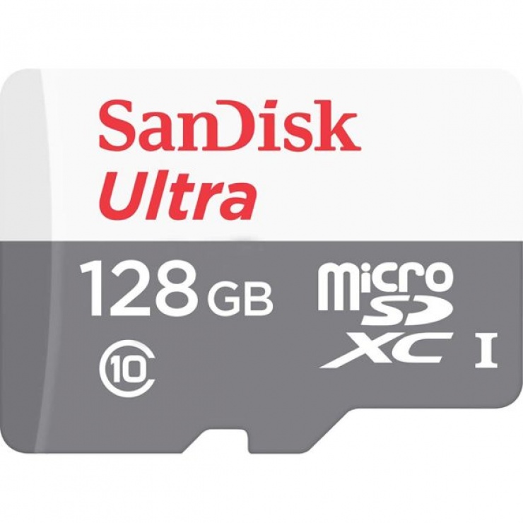 Imagine Card de memorie microSDXC 128GB clasa 10, Sandisk Ultra