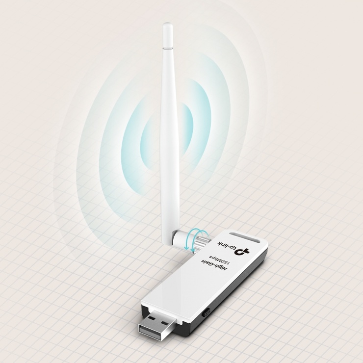 Imagine Placa retea Wireless USB 150Mbps, TL-WN722N-2