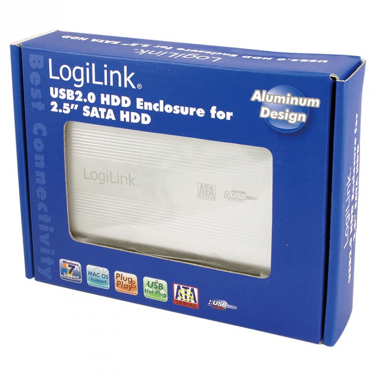 Imagine Rack extern USB 2.0 pentru HDD/SSD 2.5" SATA III, Logilink UA0041A-2