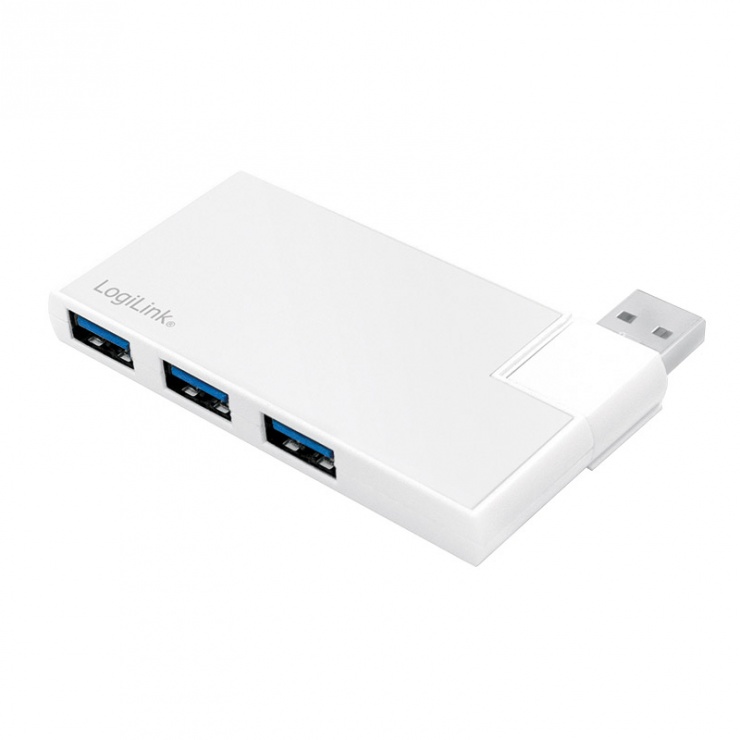 Imagine HUB USB 3.0 cu 4 porturi rotabil 180 grade, Logilink UA0303
