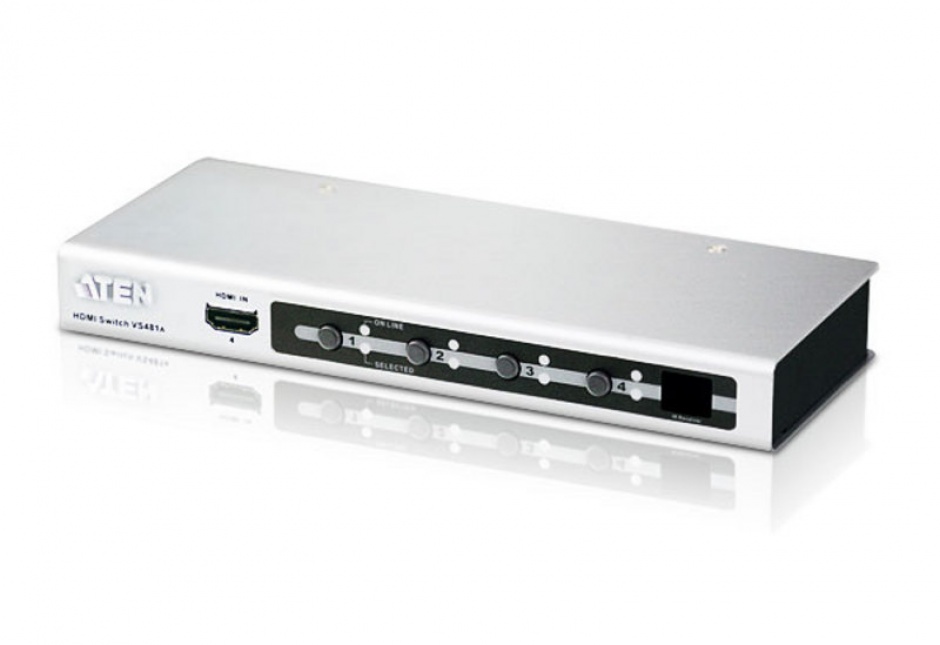 Imagine Switch HDMI 4 porturi cu telecomanda, ATEN VS481A