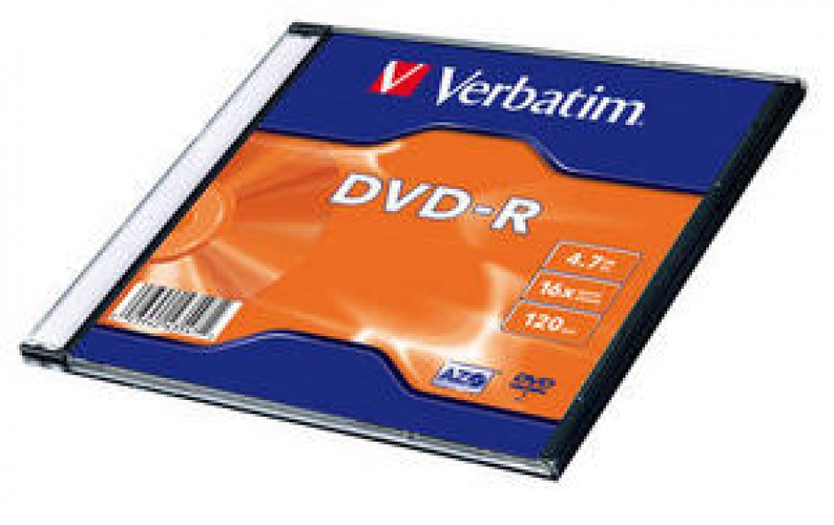 Imagine BLANK DVD-R Verbatim SL 16X 4.7GB SINGLE SLIM CASE MATT SILVER