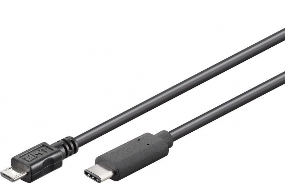 Imagine Cablu USB tip C la micro USB 2.0-B T-T 0.6m, KU31CB06BK