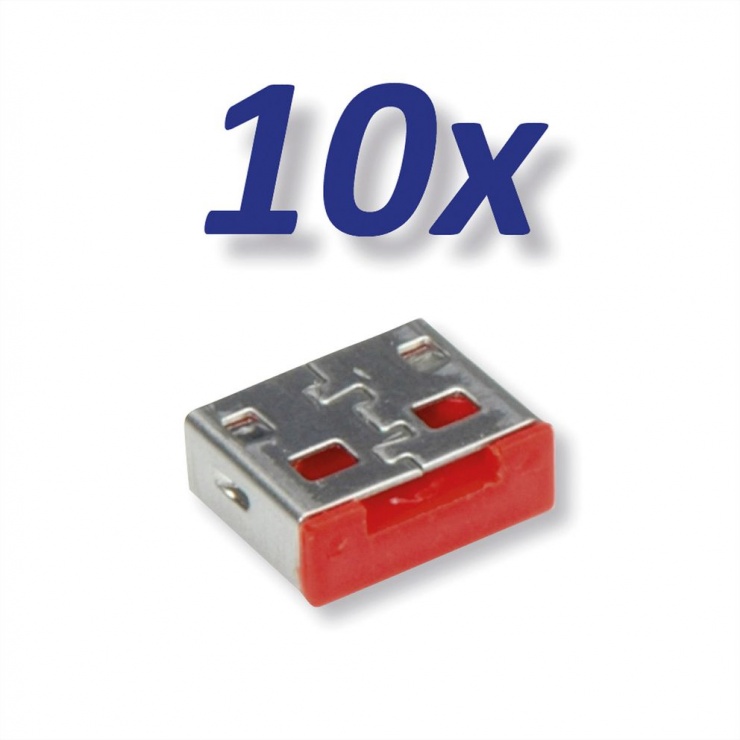 Imagine Set 10 buc USB port blocker pentru 11.02.8330, Roline 11.02.8331