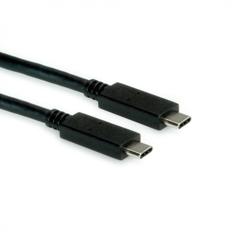 Imagine Cablu USB 3.1-C PD (Power Delivery) 20V5A cu Emark T-T 1m Negru, Roline 11.02.9053