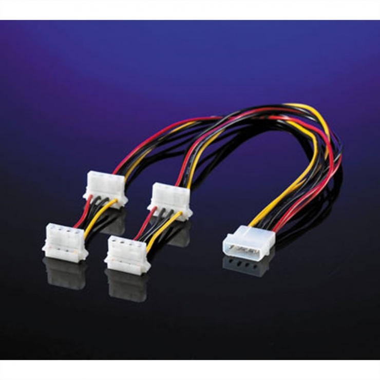 Imagine Cablu alimentare Molex la 4 x Molex, Roline 11.03.1003-1