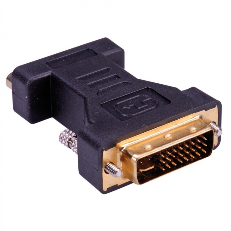 Imagine Adaptor DVI-I Dual Link 24+5pini la VGA 15pini T-M, Roline 12.03.3105-2