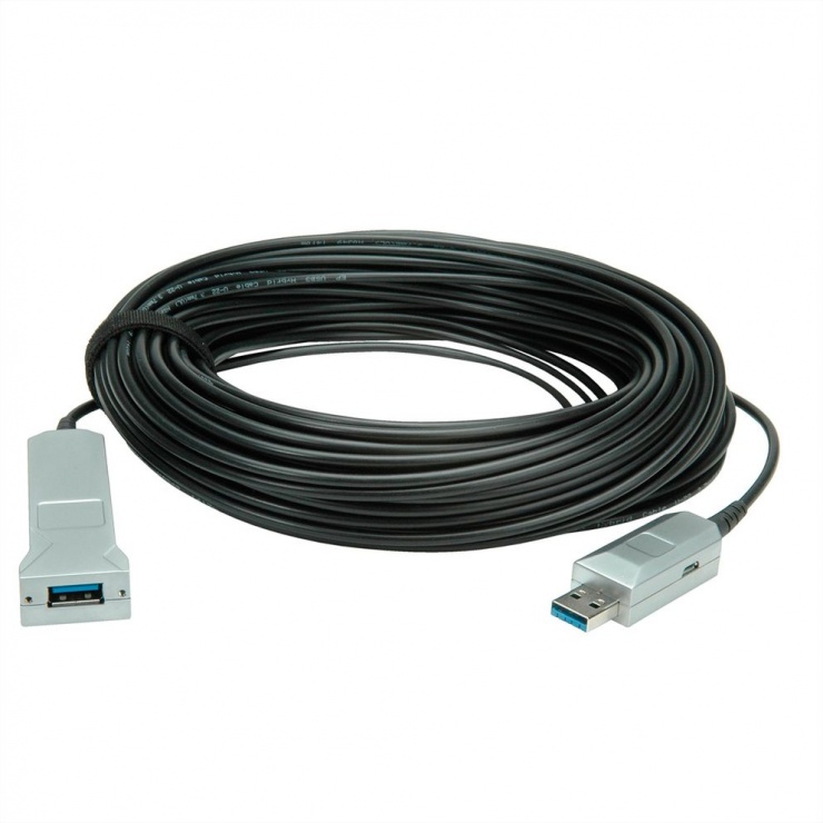 Imagine Cablu prelungitor USB 3.1 Gen 1 (AOC) Activ T-M  30m, Roline 12.04.1079-1