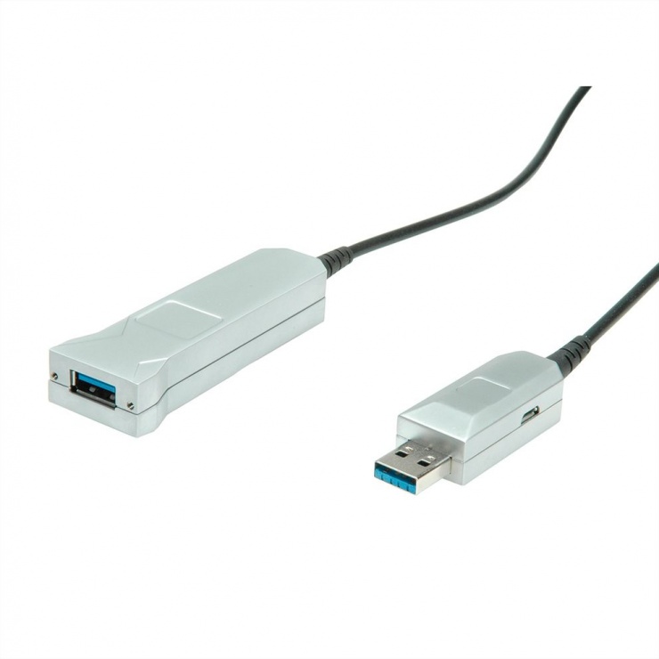 Imagine Cablu prelungitor USB 3.1 Gen 1 (AOC) Activ T-M  30m, Roline 12.04.1079