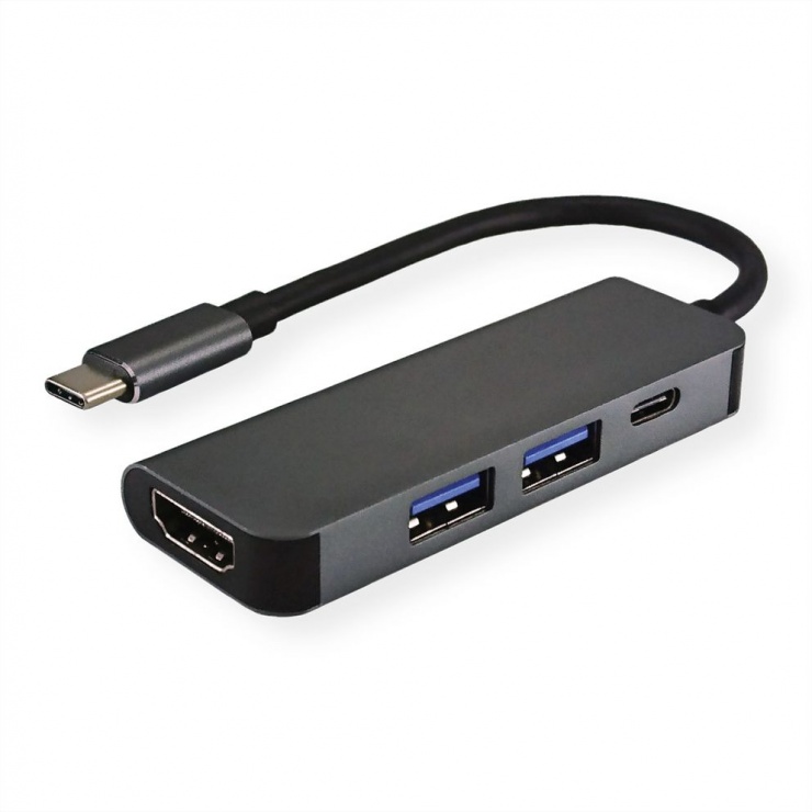 Imagine Docking Station USB-C la HDMI 4K, 2 x USB 3.0, 1 x USB-C PD, Value 12.99.1042