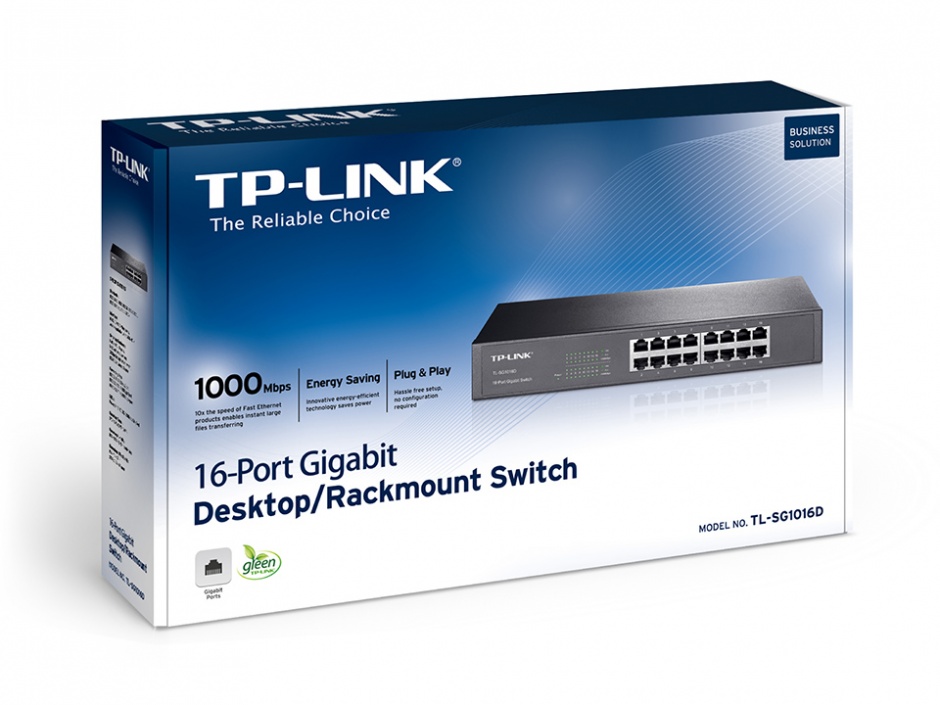 Imagine Switch 16 porturi Gigabit, Desktop/Rackmount, TP-LINK TL-SG1016D-1