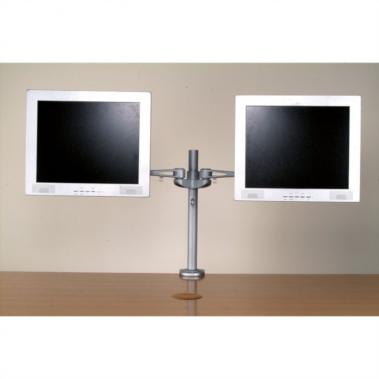 Imagine Suport pentru 2 x monitor LCD VESA 75/100, montare masa, Value 17.99.1133