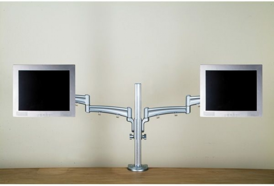 Imagine Suport pentru 2 x monitor LCD VESA 75/100 cu inaltime ajustabila separat, montare masa, Value 17.99.