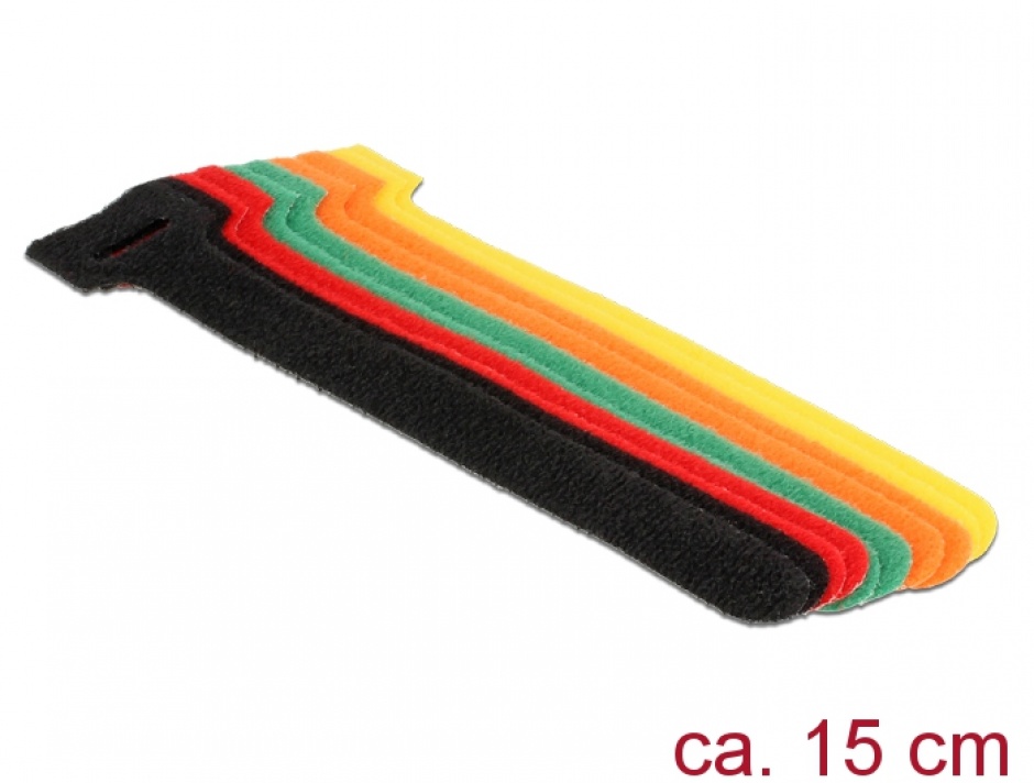 Imagine Curele colorate pentru prindere cabluri 150 mm x 12 mm, Delock 18701