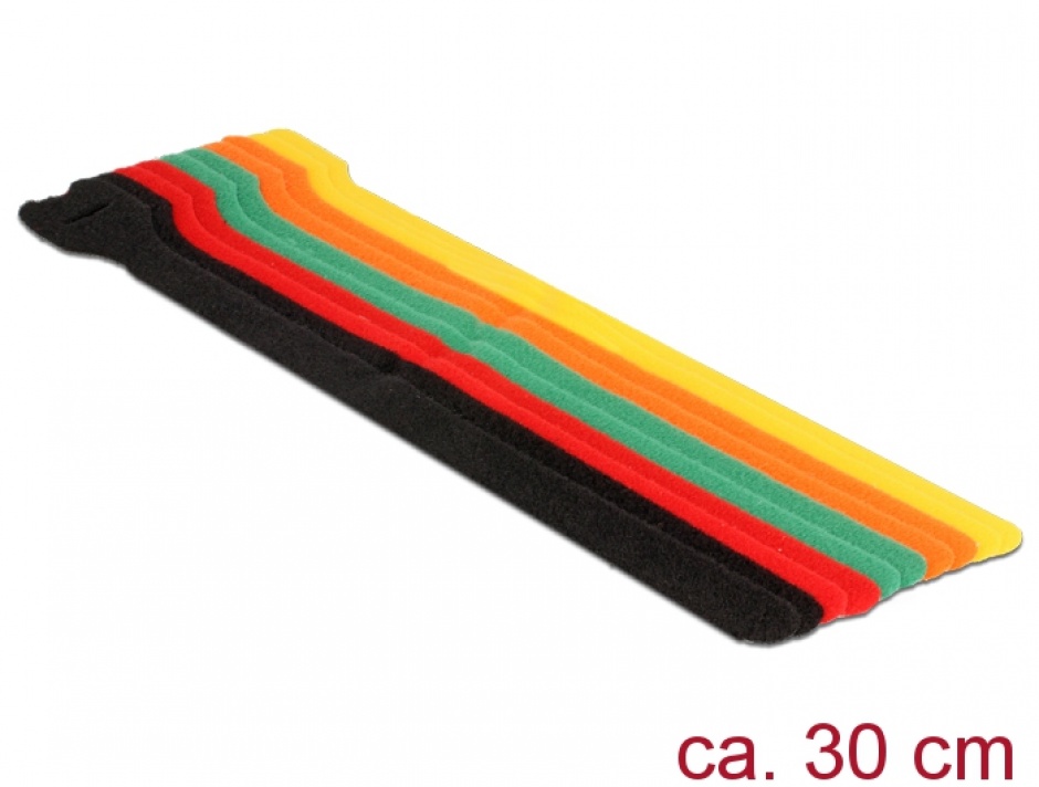 Imagine Curele colorate pentru prindere cabluri 300 mm x 12 mm, Delock 18703
