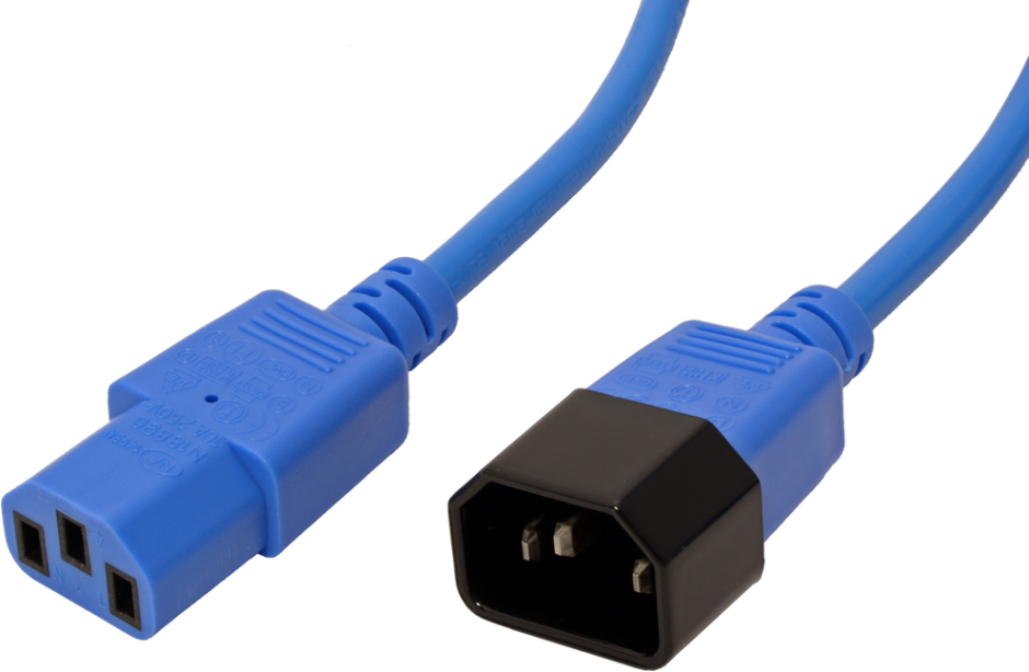 Imagine Cablu prelungitor PC C13 la C14 1.8m Albastru, Roline 19.08.1522-1