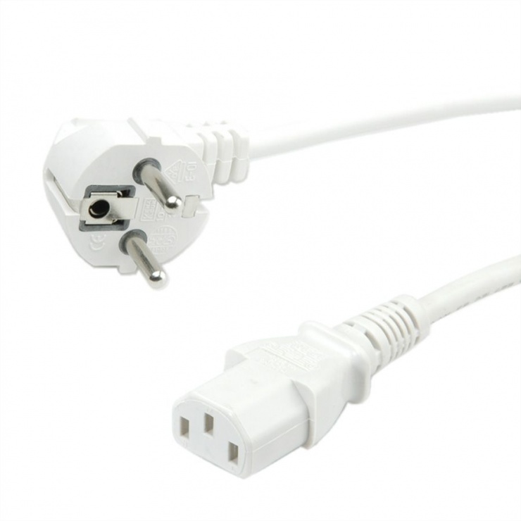 Imagine Cablu alimentare PC C13 1.8m Alb, Value 19.99.1019