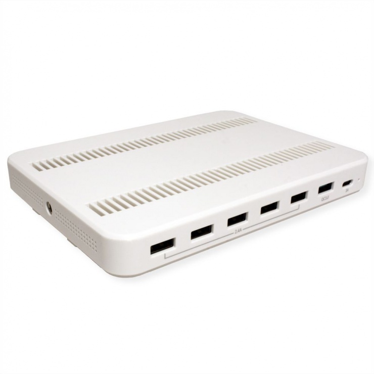 Imagine Statie de incarcare (Incarcator priza) cu 5 porturi USB + 1 x Quick Charge 3.0+ 1 x USB-C, Value 19.
