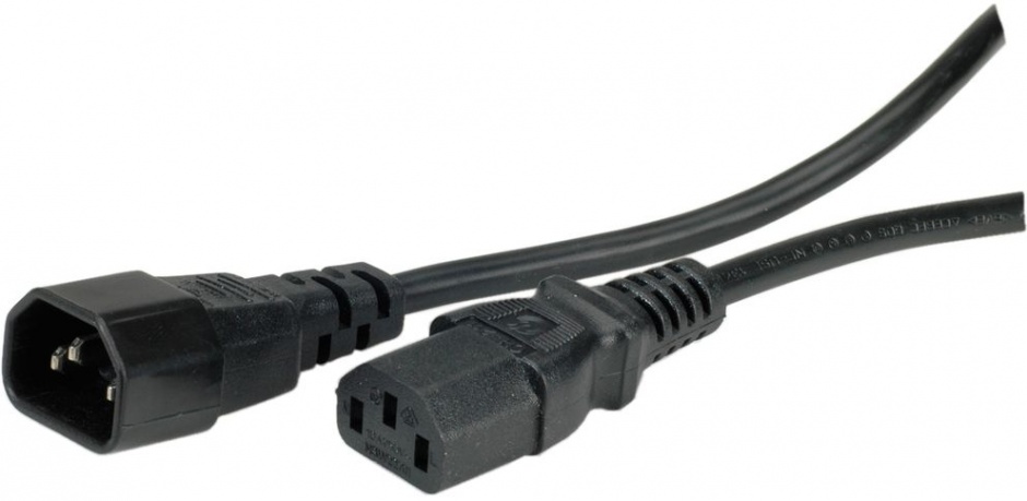 Imagine Cablu prelungitor alimentare PC C13 - C14 10A 0.5m, Value 19.99.1505-1