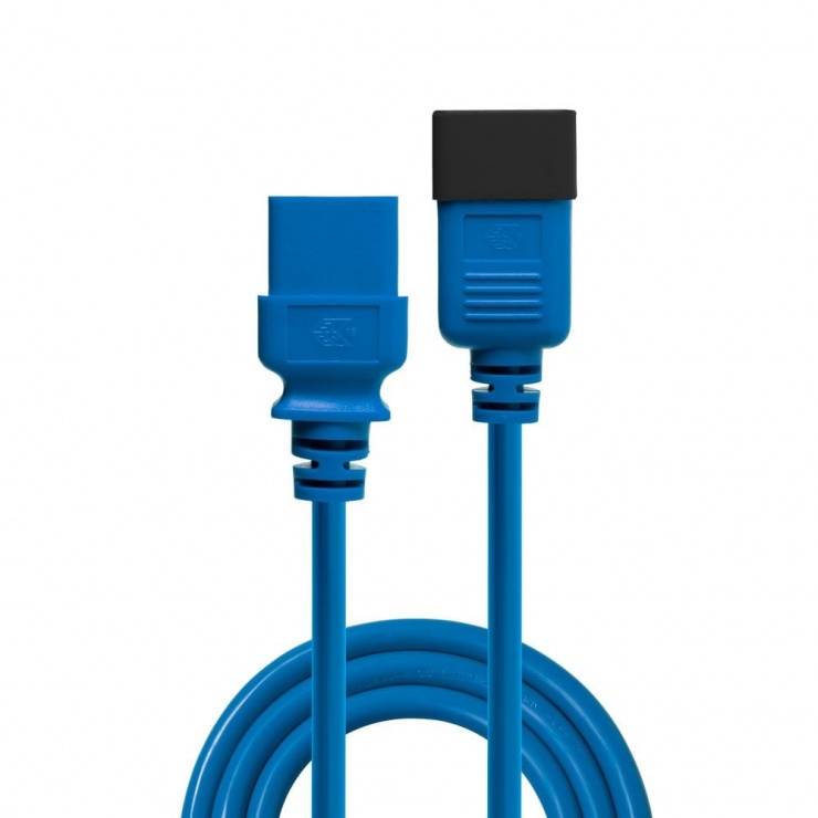 Imagine Cablu de alimentare IEC C19 la C20 2m Albastru, Lindy L30121