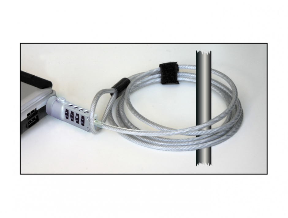 Imagine Cablu anti furt pentru laptop cu cifru, 20643