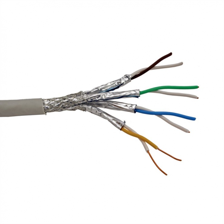 Imagine Cablu retea S-FTP (PiMF) Cat.7, solid, AWG23, 300m, Roline 21.15.0004-1