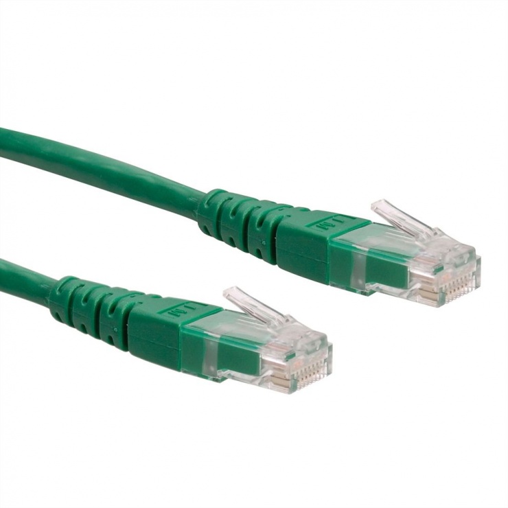 Imagine Cablu retea UTP Cat.6 0.3m Verde, Roline 21.15.1513