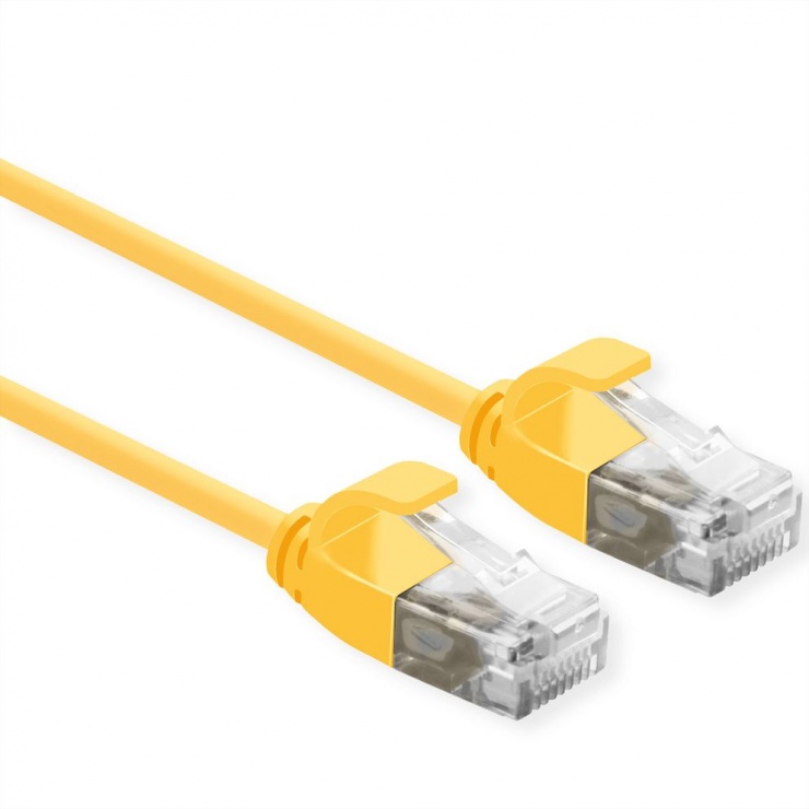 Imagine Cablu de retea Slim cat 6A UTP LSOH 0.15m Galben, Roline 21.15.3920