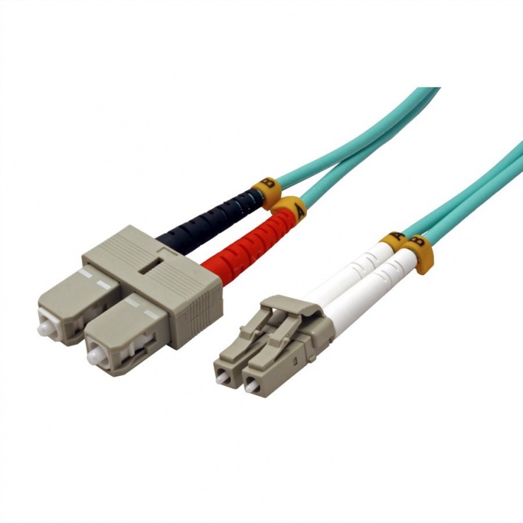 Imagine Cablu fibra optica LC-SC OM3 duplex multimode 10m, Value 21.99.8718-1