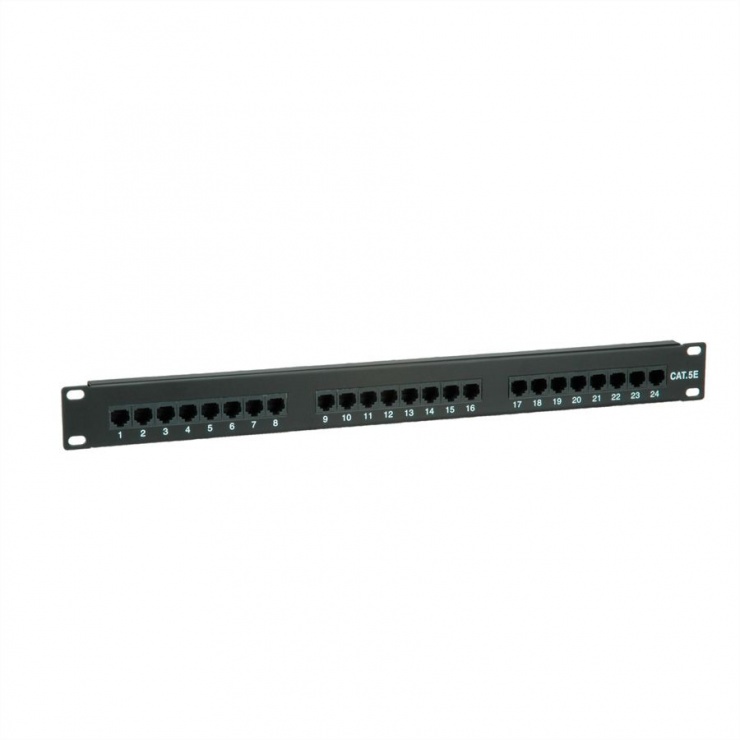 Imagine Patch Panel UTP Cat.5e 24 porturi, negru, Value 26.99.0349