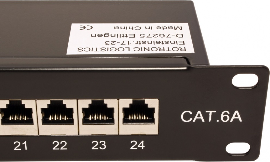 Imagine Patch panel 24 porturi 19" cat 6A STP negru, Value 26.99.0360