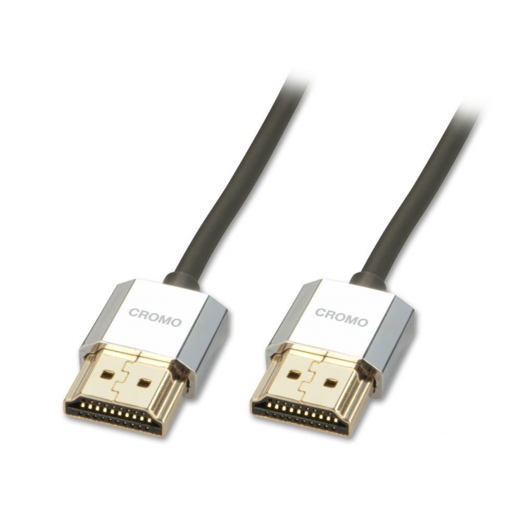 Imagine Cablu HDMI 4K 2.0 Premium CROMO Slim T-T 2m, Lindy L41672